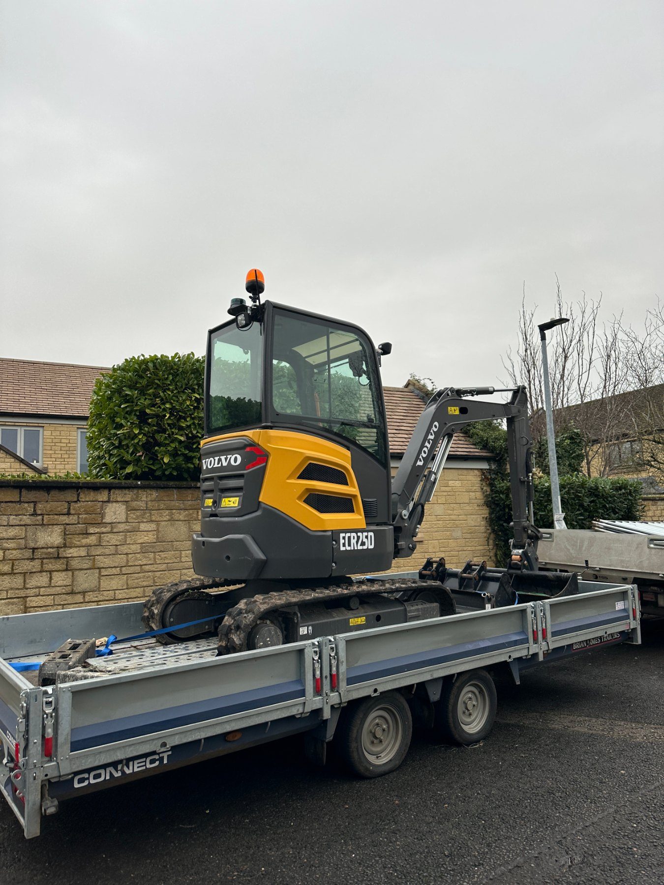 Mini Digger on site