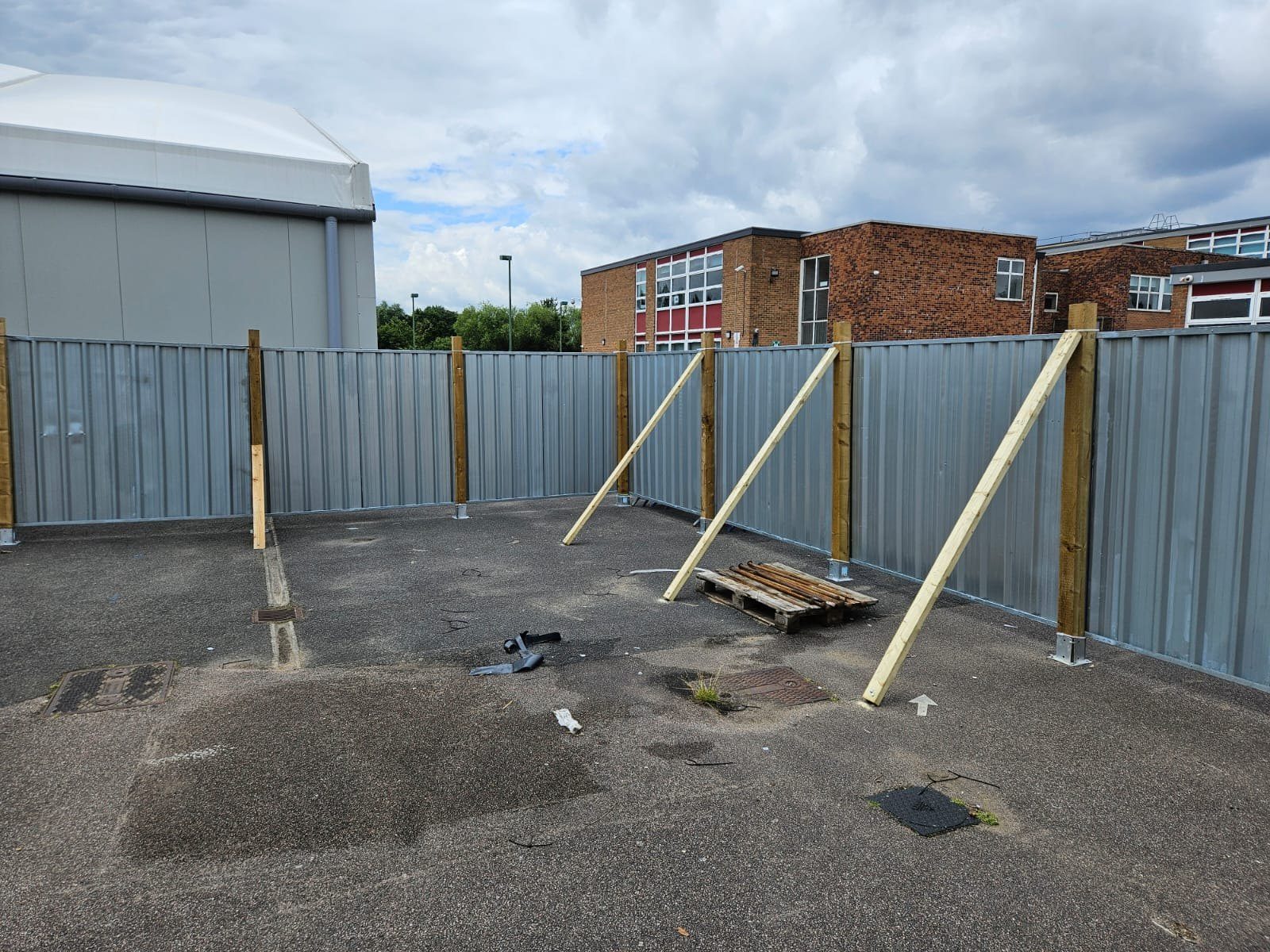 Heras & Pedestrian Fencing on site